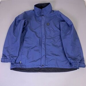 Haglofs Windstopper Jacket Mens XXL Blue High Neck Outdoor Gorpcore Shell